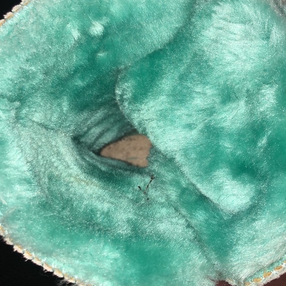 GQPY Shearling Lined Turquoise Suede Ribbon Laced Mid Calf Boot Size 36 - Picture 8 of 9